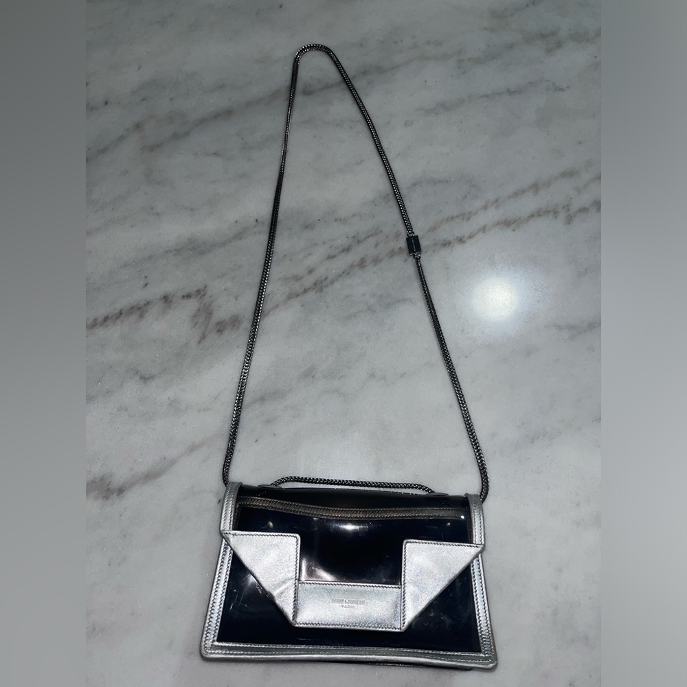 Silver/Clear PVC Saint Laurent Betty